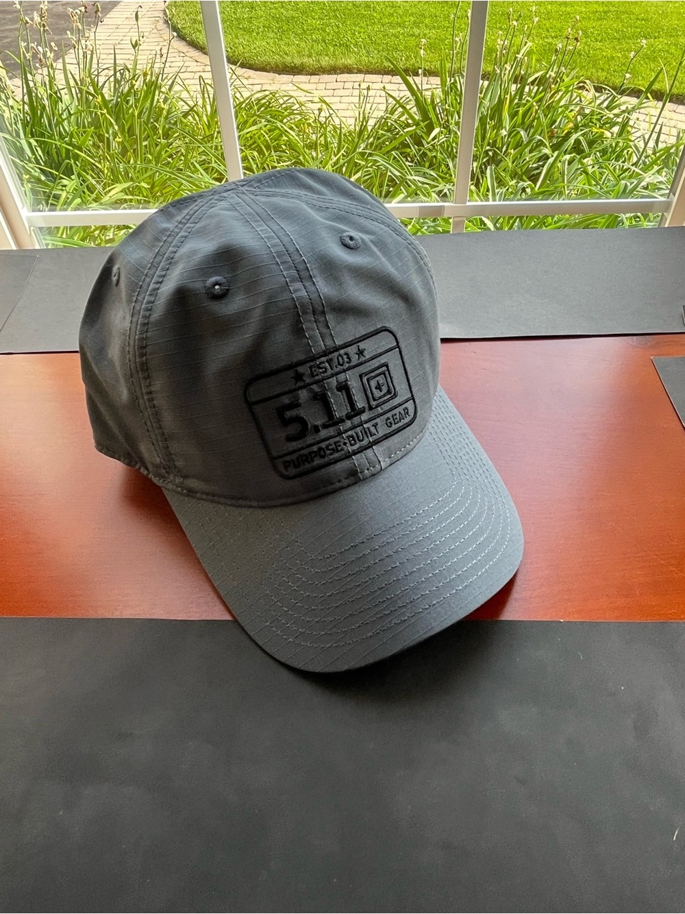5.11 Tactical Gray Low-Profile Baseball Cap with Embroidered Logo